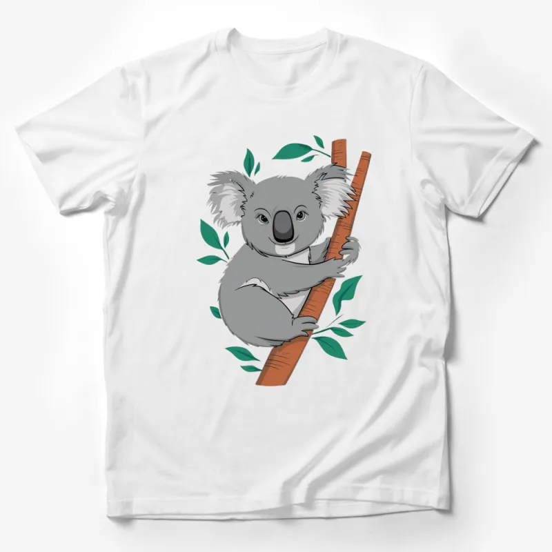 Cute Koala Bear Graphic T-Shirt, Australian Wildlife Animal Print Tee, Unisex Casual Shirt for All Ages Male T-Shirt