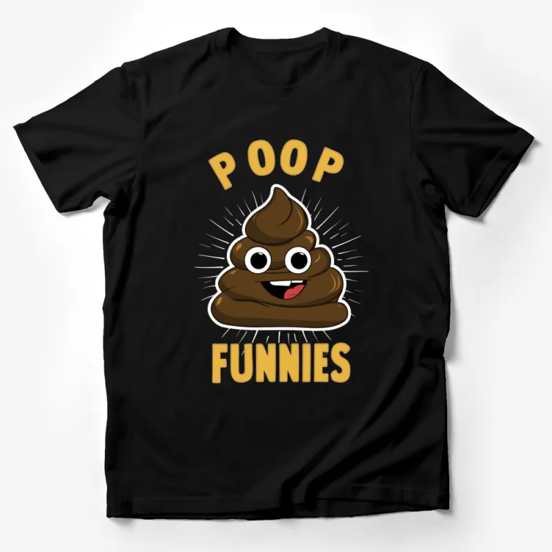 Funny Poop Emoji T-Shirt, Cute Poo Face Tee, Humorous Graphic Tee, Unisex Shirt for All Ages Male T-Shirt