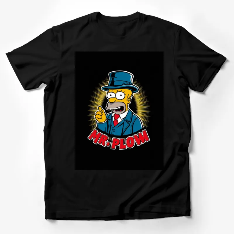 Mr. Plow Cartoon Character T-Shirt, Funny Animated Sitcom Tee, Unique Graphic Shirt, Gift Idea Male T-Shirt