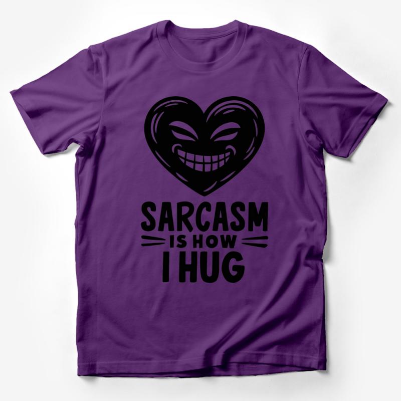 Sarcasm Heart T-Shirt, Funny Slogan Tee, Sarcastic Humor Cotton Shirt, Unisex Gift for Friends, Casual Wear Male T-Shirt