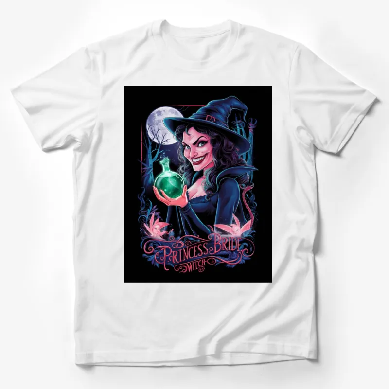 Witchy Princess Bride T-Shirt, Magical Moonlight Witch Design, Spooky Fantasy Apparel for Halloween Male T-Shirt