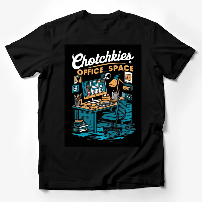 Chotchkie's Office Space Inspired T-Shirt, Vintage Style Work Desk Graphic Tee, Unisex Male T-Shirt