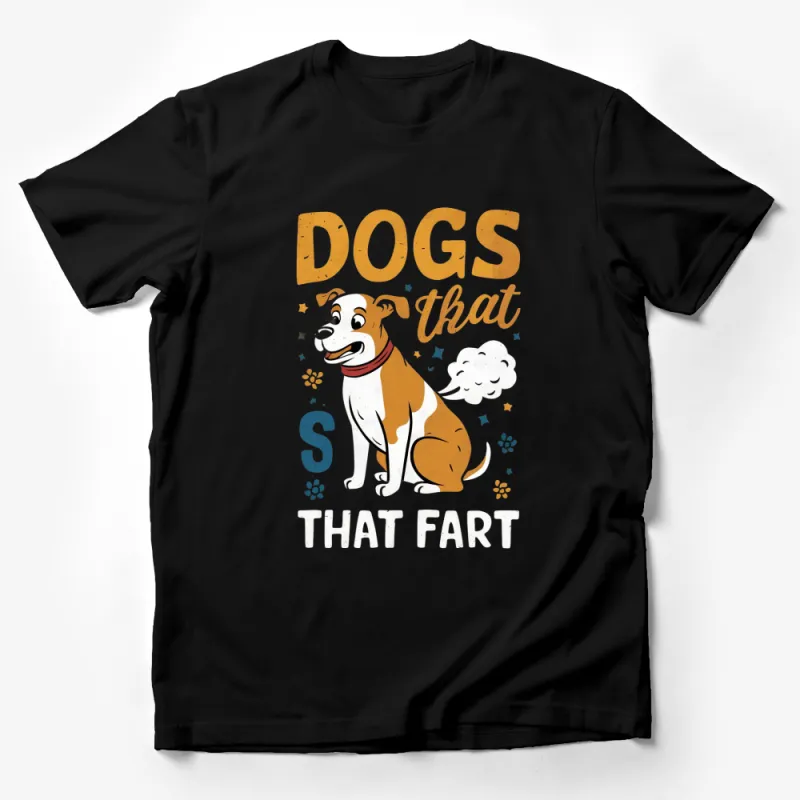 Funny Dog T-Shirt Dogs That Fart Design, Cute Pet Lover Tee, Unique Graphic Animal Shirt, Unisex Casual Wear Male T-Shirt