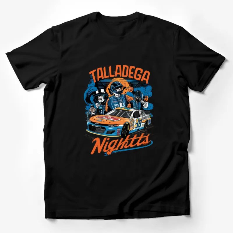 Talladega Nights Racing Tee, Retro Car and Driver Graphics, Vintage Style T-Shirt, Cool Motorsports Apparel Male T-Shirt