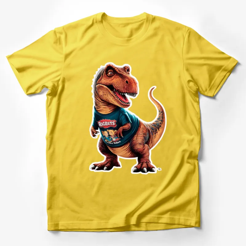 Retro Rugrats Dinosaur T-Shirt, Vintage Cartoon Orange T-Rex Kids Tee, 90s Nostalgia Clothing, Fun Graphic Shirt Male T-Shirt