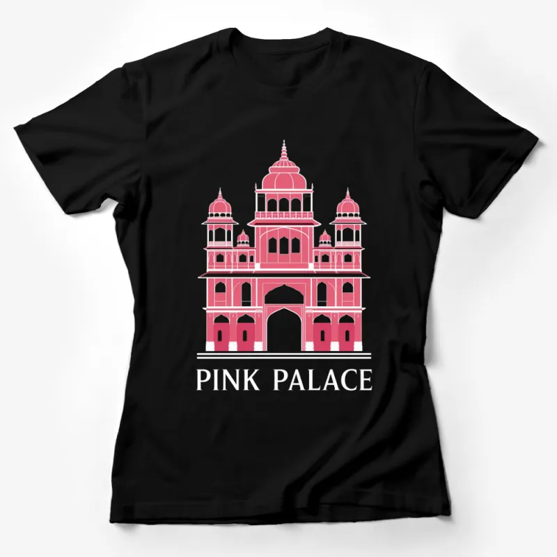 Pink Palace Graphic T-Shirt, Indian Architecture Inspired, Unisex Cotton Tee, Artistic Travel Design, Gift for Travelers Female T-Shirt