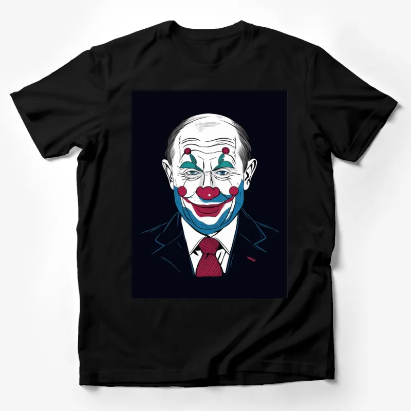 Unique Clown Face Businessman T-Shirt, Colorful Artistic Graphic Tee, Men's Fashion, Cool and Quirky Design Shirt Male T-Shirt