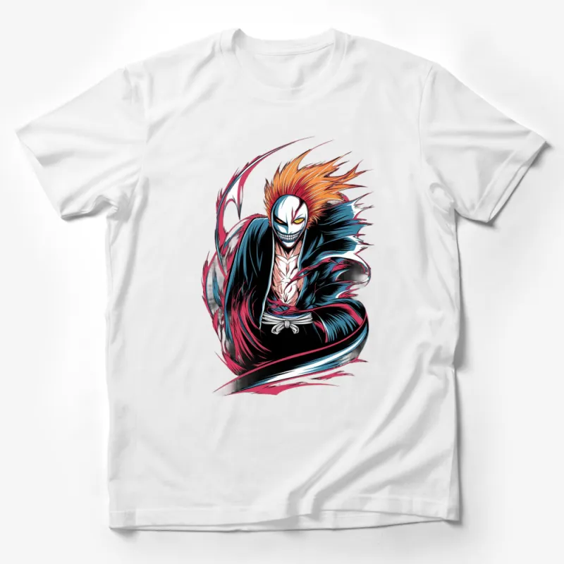 Anime Villain T-Shirt, Colorful Comic Character Art, Men's Graphic Tee, Unique Illustration Shirt Male T-Shirt