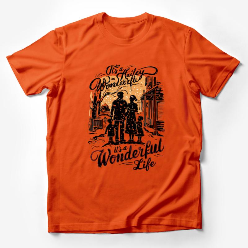 It's a Wonderful Life Inspired T-Shirt, Classic Movie Fan Apparel, Vintage Style Graphic Tee, Unisex Adult Clothing Male T-Shirt