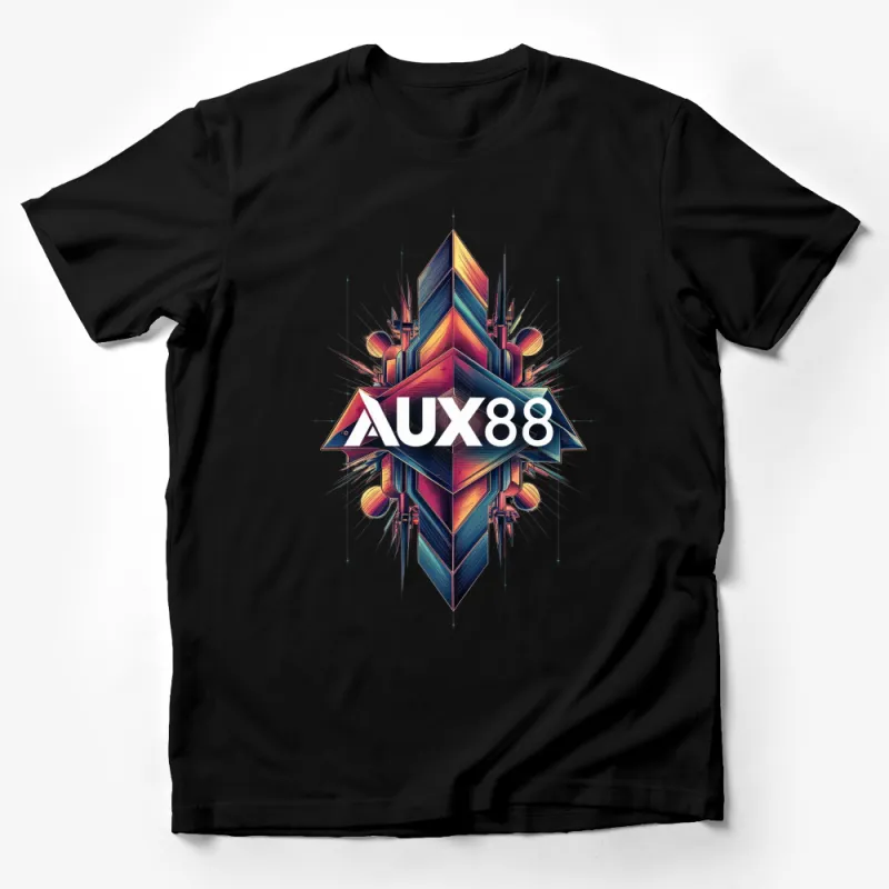 AUX88 Colorful Abstract Geometric Design Unisex T-Shirt, Urban Street Style Apparel Male T-Shirt