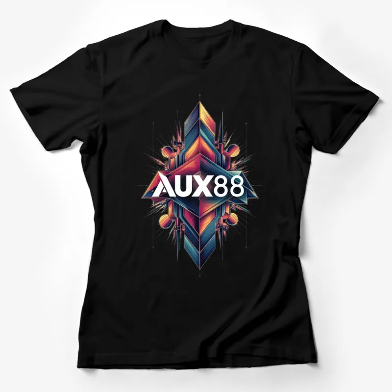 AUX88 Colorful Abstract Geometric Design Unisex T-Shirt, Urban Street Style Apparel Female T-Shirt