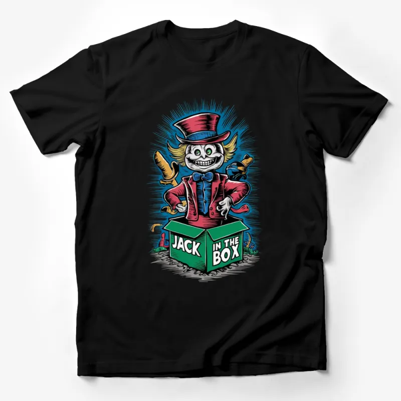 Vintage Jack-in-the-Box T-Shirt, Retro Toy Graphic Tee, Unique Clown Design, Unisex Shirt Male T-Shirt