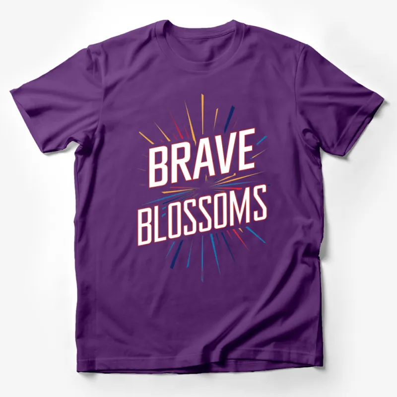 Brave Blossoms Graphic T-Shirt, Colorful Firework Design, Patriotic Casual Wear for All Ages Male T-Shirt