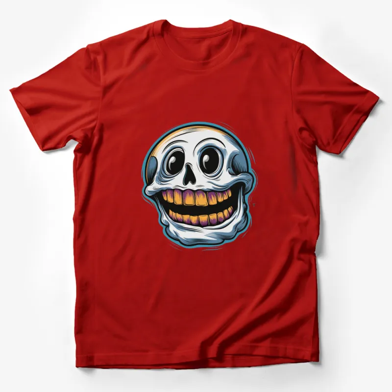 Grinning Skull T-Shirt, Unique Gothic Style Graphic Tee, Cool Funky Unisex Shirt Male T-Shirt