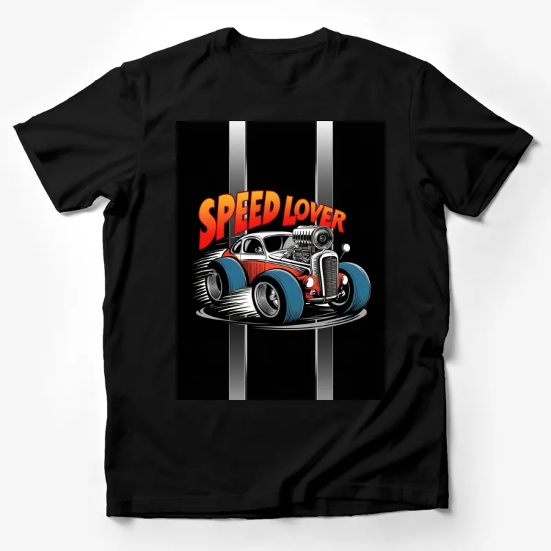 Vintage Speed Lover Hot Rod T-Shirt, Classic Car Enthusiast Tee, Retro Automotive Graphic Shirt Male T-Shirt