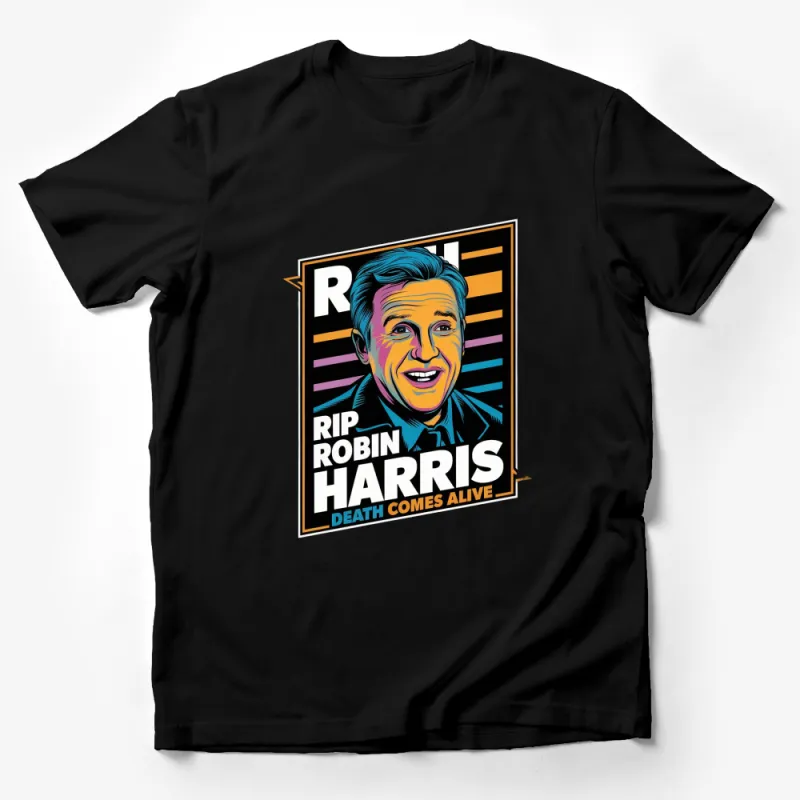 Vintage Robin Harris Tribute T-Shirt, Colorful Retro Comedian Graphic Tee, Unisex Pop Art Style, Casual Wear Male T-Shirt