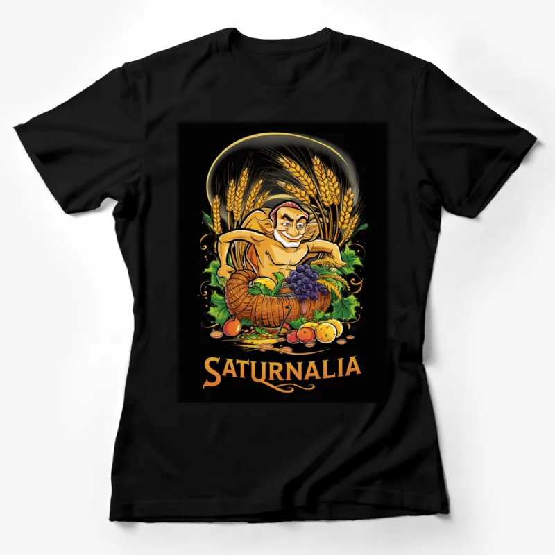 Saturnalia Festival T-Shirt, Roman God, Vintage Fruit Harvest Design, Unisex Graphic Tee Female T-Shirt