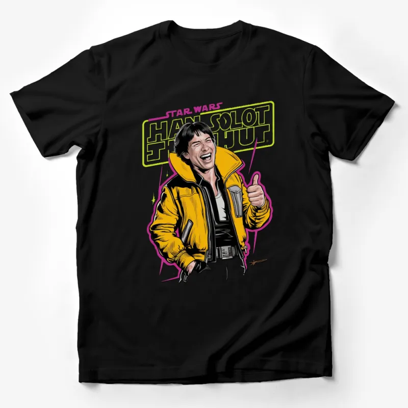 Vintage Han Solo Graphic Tee, Star Wars Inspired Retro T-Shirt, Unisex Pop Culture Apparel Male T-Shirt