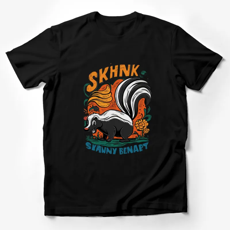 Funny Skunk Graphic T-Shirt, Vintage Animal Art Tee, Skunk Lover Gift, Unique Wildlife Clothing Male T-Shirt