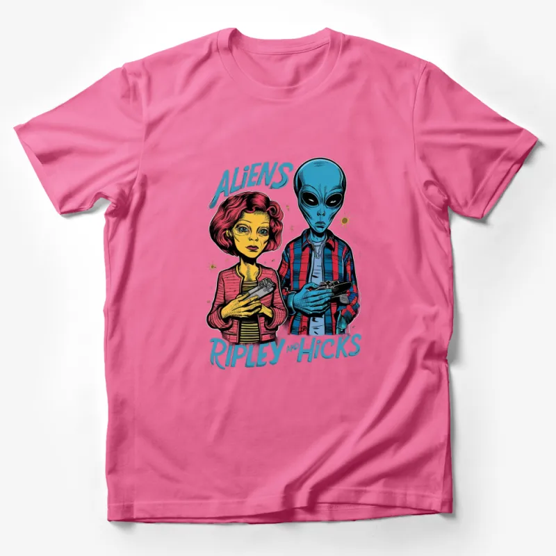 Alien and Ripley Hicks Inspired Graphic T-Shirt, Sci-Fi Movie Fans, Unisex Tees Male T-Shirt