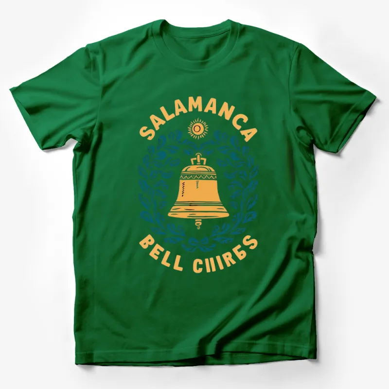 Salamanca Bell Ciirbs Vintage Graphic T-Shirt, Sun and Foliage Design, Unisex Fashion Tee Male T-Shirt