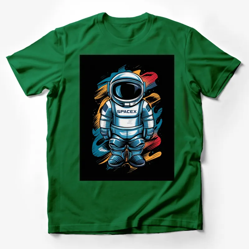 SpaceX Astronaut Graphic T-Shirt, Space Exploration Tee, Colorful Cosmic Apparel, Unisex Space Outfit Male T-Shirt