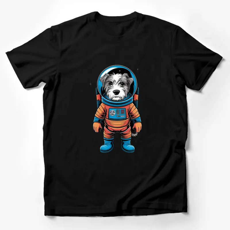 Astronaut Dog T-Shirt, Space Explorer Puppy Tee, Cute Animal in Space Suit Shirt, Unique Graphic Design Top Male T-Shirt