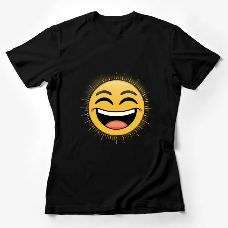 Happy Face Emoji T-Shirt, Fun Yellow Smiley Graphic Tee, Casual Summer Shirt, Unisex Female T-Shirt