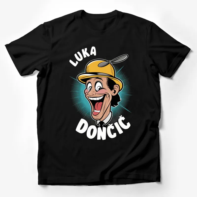 Vintage Cartoon Character T-Shirt, Luka Doncic Inspired Design, Retro Comic Style Tee, Unisex Shirt Male T-Shirt