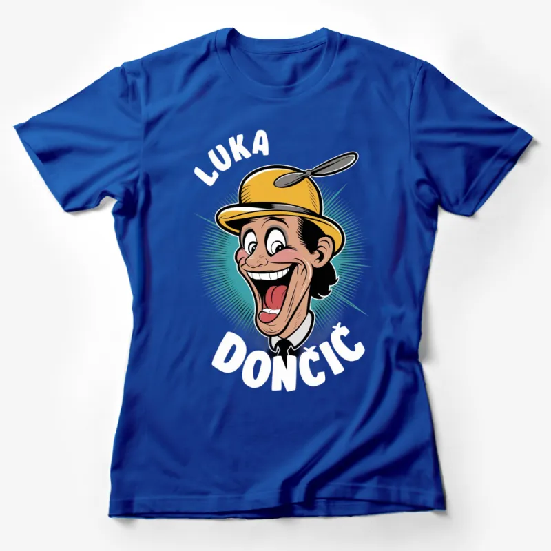 Vintage Cartoon Character T-Shirt, Luka Doncic Inspired Design, Retro Comic Style Tee, Unisex Shirt Female T-Shirt