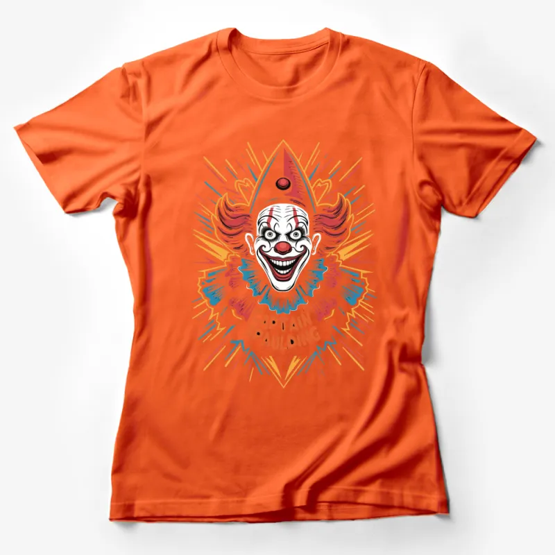 Captain Spaulding Clown Graphic Tee, Vintage Circus Style T-Shirt, Unique Horror Movie Design Female T-Shirt