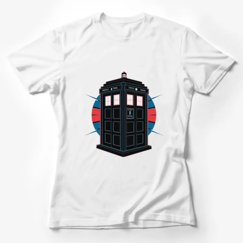 Vintage Police Box T-Shirt, British Iconic Booth, Sci-Fi Fan Tee, Unique Gift Idea Female T-Shirt