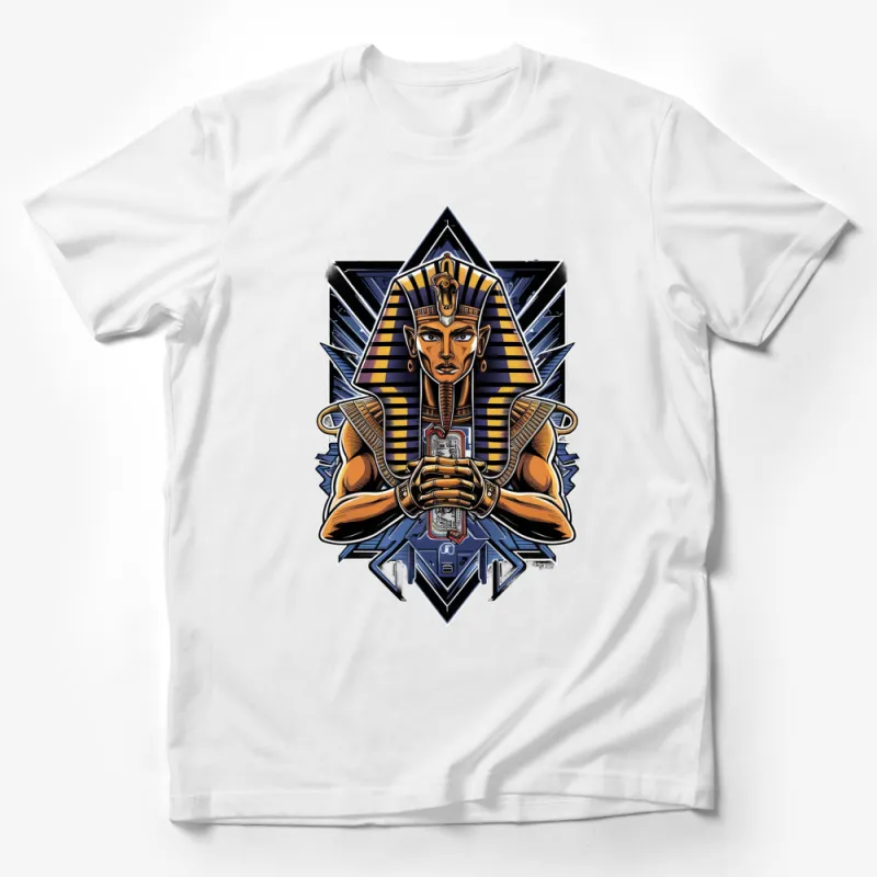 Egyptian Pharaoh Graphic T-Shirt, Ancient Egypt Art Tee, Cool Mythology Apparel Male T-Shirt