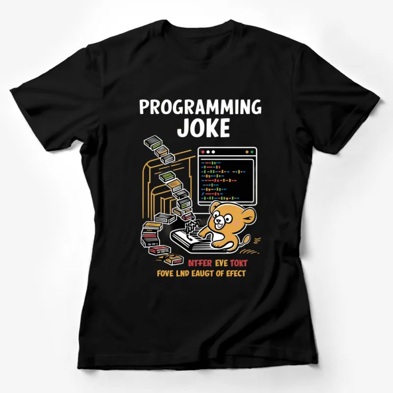 Funny Programmer T-Shirt, Coding Koala, Joke Gift for Developers, Geek Apparel Female T-Shirt