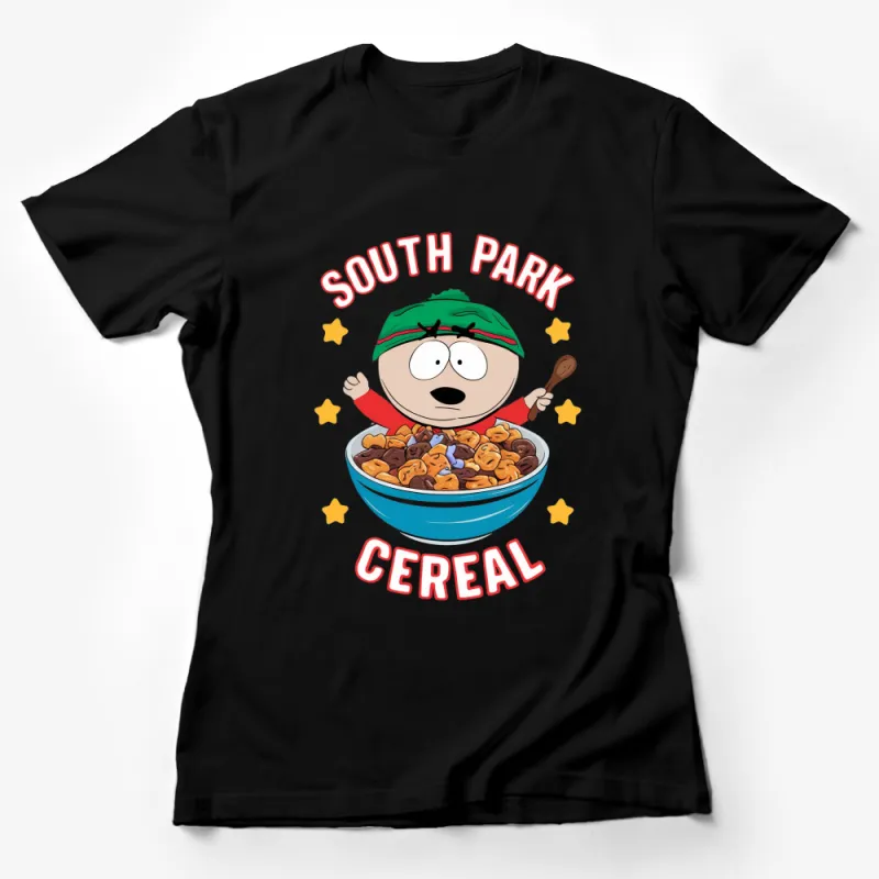 South Park Cereal Bowl Graphic T-Shirt, Cartoon Character Tee, Funny TV Show Inspired Shirt Female T-Shirt