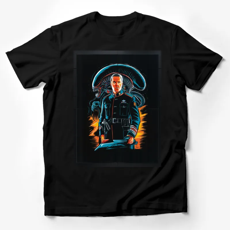 Epic Sci-Fi Movie Inspired Graphic T-Shirt, Vibrant Character and Monster Design, Unique Gift for Fans Male T-Shirt