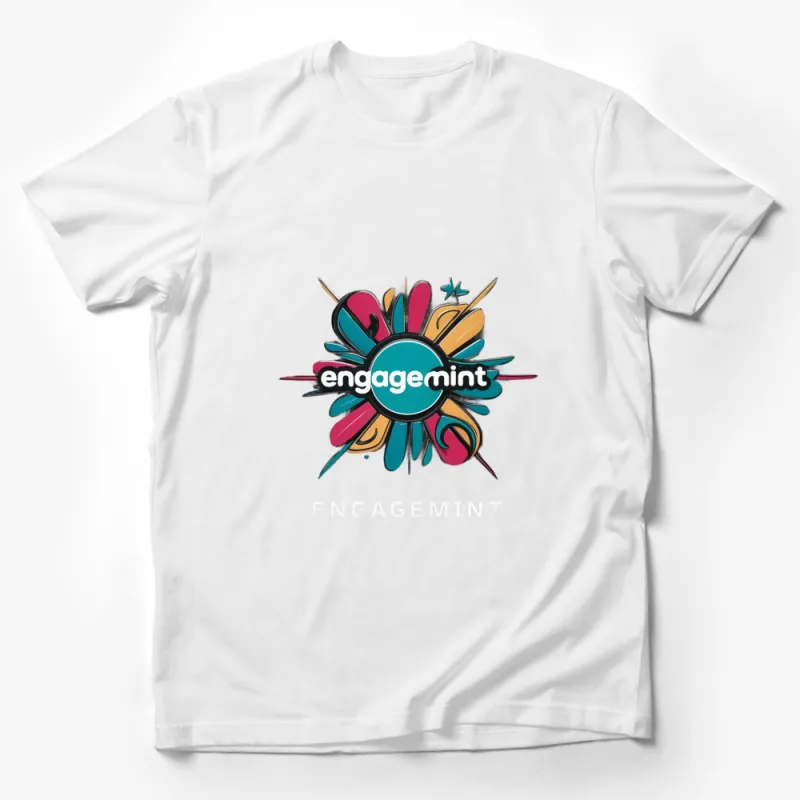 Colorful Engagement Mint Daisy Flower Graphic T-Shirt, Fun and Unique Gift Idea Male T-Shirt