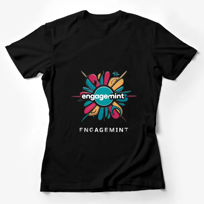 Colorful Engagement Mint Daisy Flower Graphic T-Shirt, Fun and Unique Gift Idea Female T-Shirt