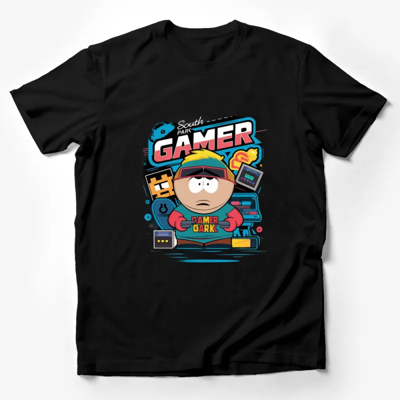 South Park Gamer T-Shirt, Funny Eric Cartman Gamer Gark Graphic Tee, Colorful Gaming Shirt, Unique Cartoon Apparel Male T-Shirt