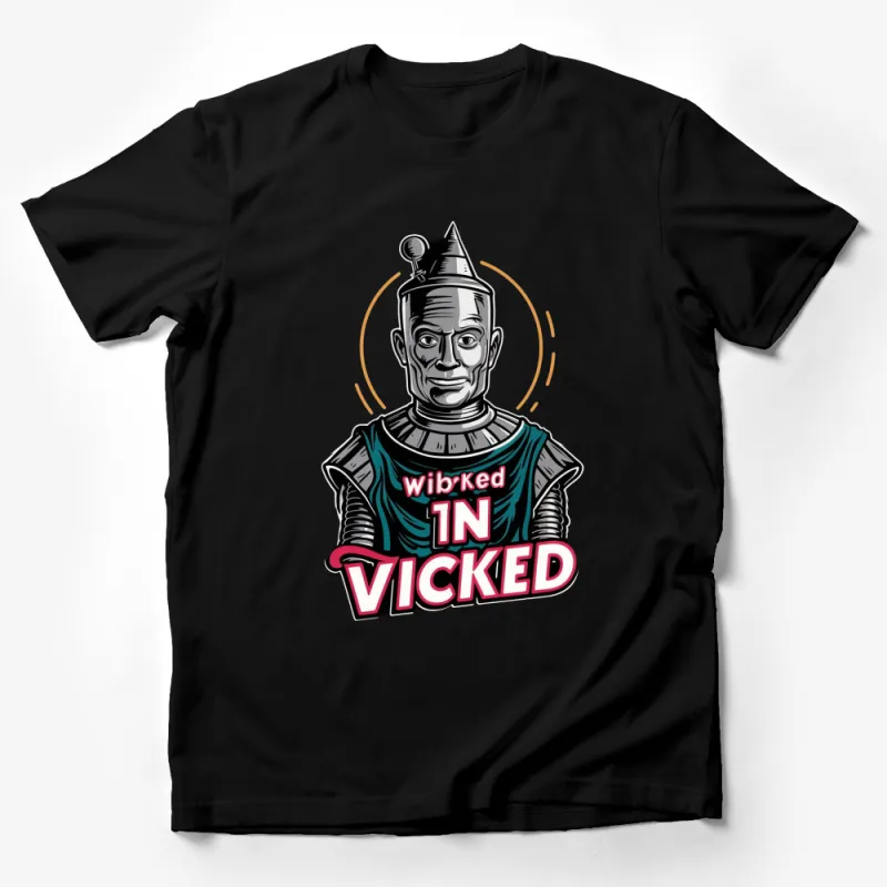 Vintage Robot T-Shirt, Wibred TN Wicked, Retro Sci-Fi Tee, Unique Graphic Design, Mens and Womens Shirt Sizes Male T-Shirt