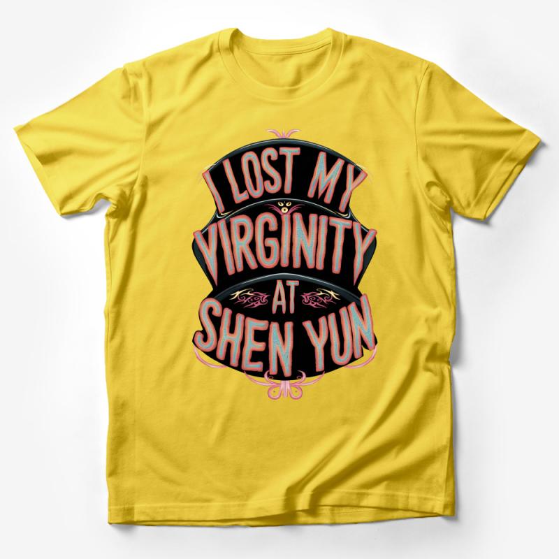 Funny Statement T-Shirt, I Lost My Virginity at Shen Yun Tee, Casual Unisex Shirt, Novelty Graphic Tee, Unique Gift Idea, Adult Humor Tee Male T-Shirt