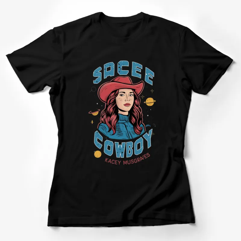 Kacey Musgraves Space Cowboy Inspired T-Shirt, Vintage Country Music Tee, Fan Art Graphic Shirt Design Female T-Shirt