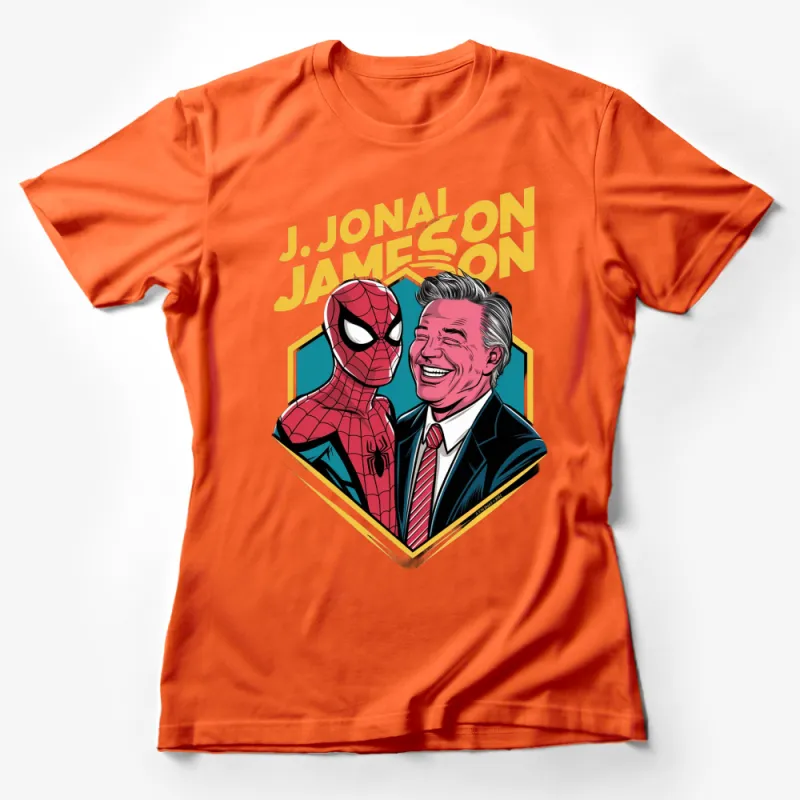 J. Jonah Jameson Spider-Man Comic Book Style T-Shirt, Unique Superhero Graphic Tee, Cool Fan Art Shirt Female T-Shirt