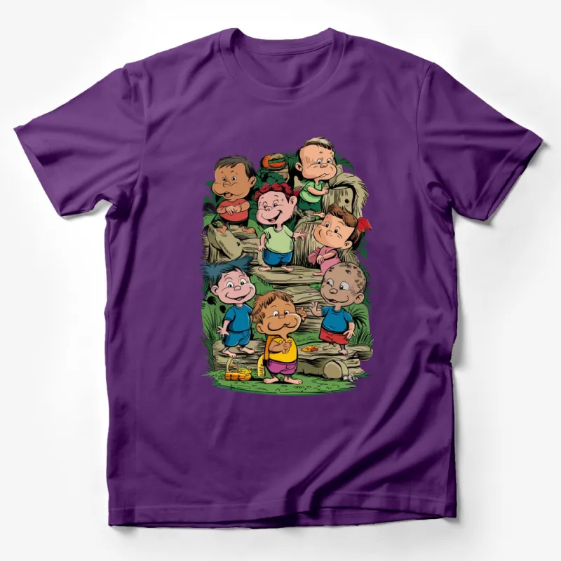 Colorful Kids Cartoon Adventure T-Shirt, Fun Children's Apparel, Cute Animated Kids Tee Male T-Shirt