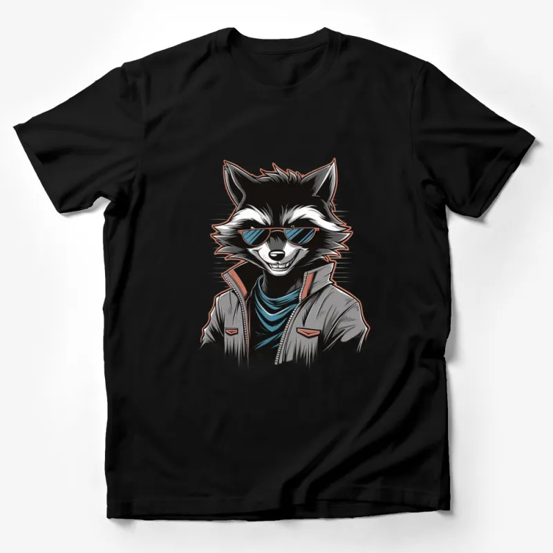 Cool Fox in Sunglasses Graphic T-Shirt, Hipster Animal Tee, Urban Fox Illustration, Casual Streetwear Male T-Shirt