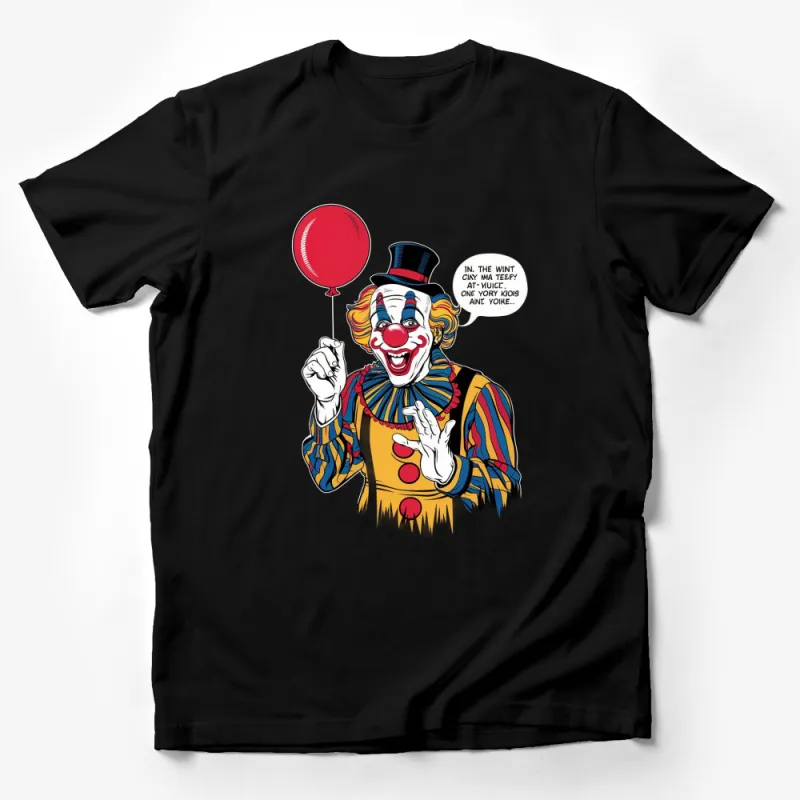 Colorful Clown Graphic T-Shirt, Vintage Circus Theme Tee, Unisex Fashion Top, Unique Gift Idea Male T-Shirt