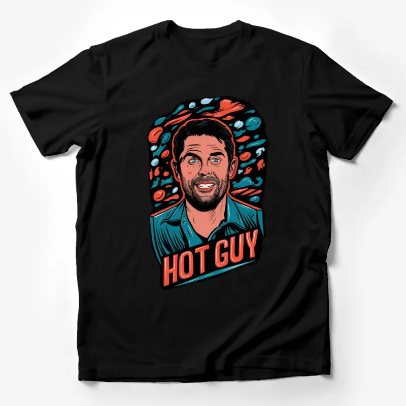 Hot Guy Retro Style Graphic T-Shirt, Fun and Bold Men's Fashion Tee, Perfect Gift Idea Male T-Shirt