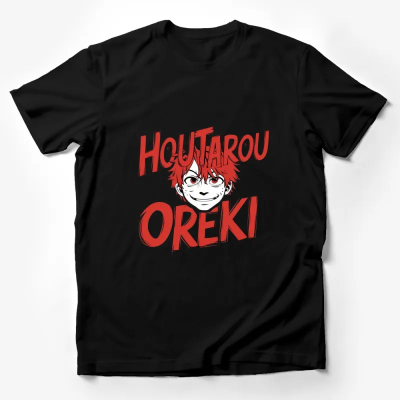 Houtarou Oreki Anime Character Red Graphic T-Shirt, Unisex Manga Tee, Casual Wear Male T-Shirt