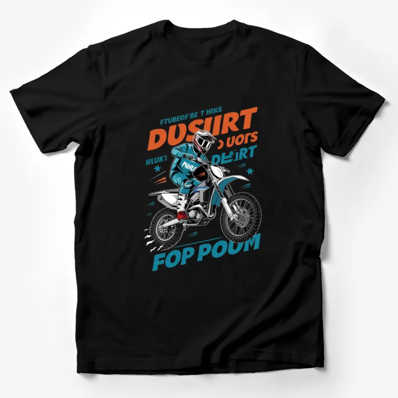 Kids Motocross T-Shirt, Dirt Bike Graphic Tee, Youth Motorcycle Shirt, Cool Off-Road Sports Top Male T-Shirt