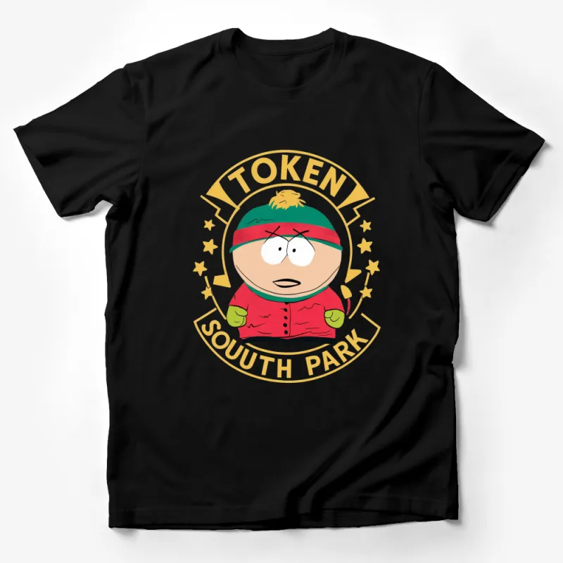 South Park Token Character T-Shirt, Unisex Adult Cartoon Tee, Graphic Print Shirt Male T-Shirt